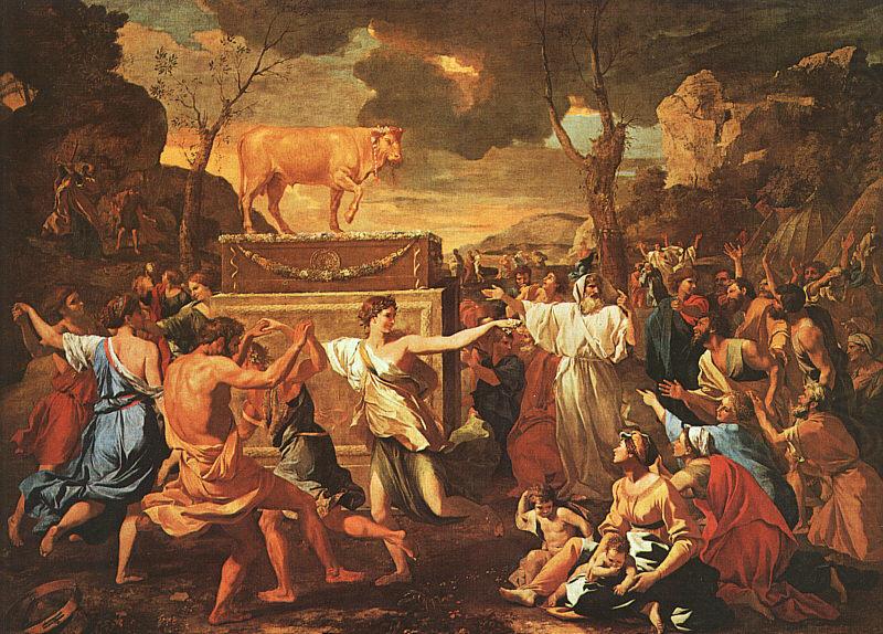 The Adoration of the Golden Calf, Nicolas Poussin